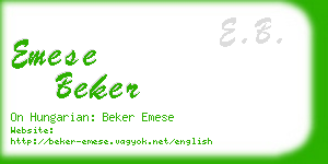 emese beker business card